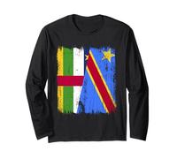 Mezza bandiera Repubblica Centrafricana Congo Maglia a Manica