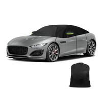 Mezza copertura auto compatibile con Jaguar F-Type 2014-2024, semi-copertura impermeabile con cinghia antivento, strisce riflettenti per neve, pioggia, protezione per tutte le intemperie