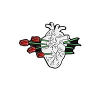 Mezza cuore Mezza cervello Combinazione Spilla creativa Accessori per organi di senso artistico adatti per operatori sanitari