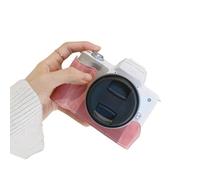 Mezza custodia per fotocamera in pelle PU a colori con comodo supporto per treppiede