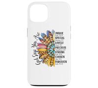 Mezza fioritura del girasole del leopardo dei fiori Custodia per iPhone 13