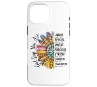 Mezza fioritura del girasole del leopardo dei fiori Custodia per iPhone 16 Pro Max