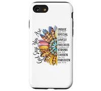 Mezza fioritura del girasole del leopardo dei fiori Custodia per iPhone SE (2020) / 7/8