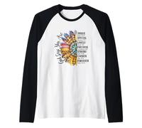 Mezza fioritura del Girasole del Leopardo dei Fiori Maglia con Maniche Raglan