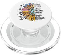 Mezza fioritura del girasole del leopardo dei fiori PopSockets PopGrip per MagSafe