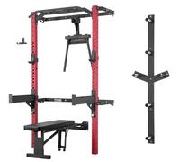 Mezza gabbia pieghevole con panca, dip e porta pesi!