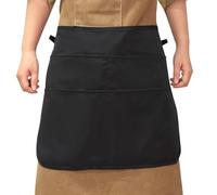 Mezza grembiule da cucina grembiule da server da bistrot, mezzo grembiule unisex per chef, grembiule da servire grembiule da cucina regolabile con 4 tasche per cameriere, chef o giardiniere