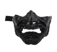 Mezza Maschera Samurai Casco Decor per Uomo Samurai Mezza Faccia Maschere Protettive Maschera Cosplay di Halloween Costume da Samurai Accessori Giapponesi Articoli per Feste (1)