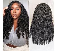 Mezza parrucca capelli umani per le donne 24 pollici birmano ricci senza colla parrucche clip-in densità 250% 3 in 1 mezza parrucca flip over principianti amichevole Go coulisse parrucca senza colla