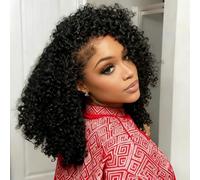 Mezza parrucca ondulata d'acqua Capelli umani 3 in 1 Mezza parrucca riccia per capelli umani Parrucche senza colla con coulisse regolabile Flip Over Invisible Hairline Wear Go Beginner Friendly Curly