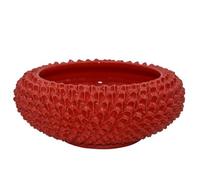 Mezza Pigna Siciliana Centrotavola in Ceramica di Caltagirone soprammobile rosso