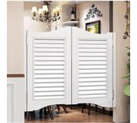 Mezza porta a battente in legno massello personalizzata per bar, salone, per interni, bianca, 110 x 89,9 cm, perfetta per bar, ristoranti e decorazioni per la casa, design durevole ed elegante