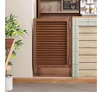 Mezza porta in legno massello a chiusura automatica per soggiorno, 101,6 x 116,8 cm (altezza x larghezza), porta d'ingresso con ferramenta - perfetta per negozi e case moderne