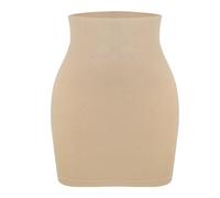 Mezza sottoveste modellante Gonne a mezza coscia contenitive, perizoma 2 in 1 con mutandine integrate, sottogonna contenitiva for abito da donna, shapewear(1PC Nude,L)