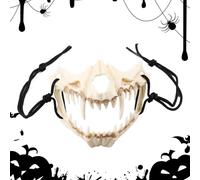 Mezza Teschio Carnevale,Costume Halloween Mezza Teschio Animale | Spaventosi per feste e costumi | Per Opere teatrali e feste a tema celebrazione