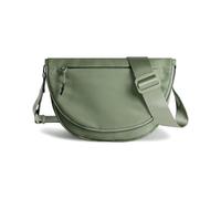 Mezzaluna Borsa per donne e uomini, alla moda, media, in nylon, pieghevole, a forma di luna crescente, borsa a tracolla singola con tracolla regolabile, Colore: verde fagiolo., 6 x 5 inches, Moda e