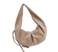 Mezzaluna Borse a tracolla per le donne Borsa invernale Toted Faux Suede Pochette Ascelle Borsa con Cerniera Elegante Mezzaluna Borse a tracolla Donna Faux Suede, cachi