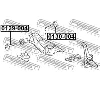 Mezzaluna, Corpo assiale 0130-004 FEBEST per TOYOTA LITEACE Furgone MODEL F