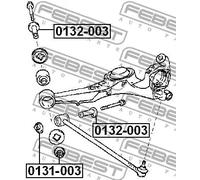 Mezzaluna, Corpo assiale 0132-003 FEBEST per TOYOTA RAV 4 I RAV 4 I Cabrio