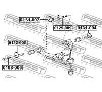 Mezzaluna, Corpo assiale 0132-005 FEBEST per TOYOTA LAND CRUISER PRADO