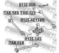 Mezzaluna, Corpo assiale 0132-009 FEBEST per TOYOTA COROLLA COROLLA Compact