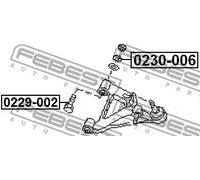 Mezzaluna, Corpo assiale 0230-006 FEBEST per NISSAN RENAULT INFINITI