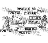Mezzaluna, Corpo assiale 0331-001 FEBEST per HONDA CIVIC VII Hatchback STREAM