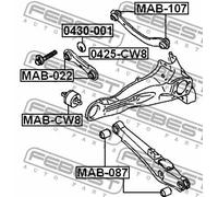 Mezzaluna, Corpo assiale 0430-001 FEBEST per MITSUBISHI ASX LANCER VIII