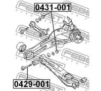 Mezzaluna, Corpo assiale 0431-001 FEBEST per MITSUBISHI ASX PROUDIA/DIGNITY i