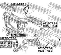 Mezzaluna, Corpo assiale 0531-001 FEBEST per MAZDA FORD FORD USA