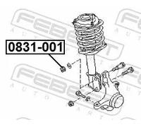 Mezzaluna, Corpo assiale 0831-001 FEBEST per MITSUBISHI SUBARU