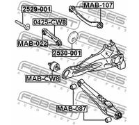 Mezzaluna, Corpo assiale 2530-001 FEBEST per PEUGEOT CITROËN