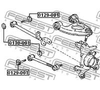 Mezzaluna, Corpo assiale Assale posteriore 0130-001 FEBEST per LEXUS LS