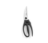 HENDI Forbici per Pollame in Acciaio ad Alto Tenore di Carbonio, Forbici da Cucina Multifunzione 240mm, Lama 115mm, Manico Ergonomico Softgrip in Polipropilene 125mm, Nero