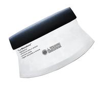 MEZZALUNA TRITA ODORI TAGLIA PASTA PIZZA LAMA ACCIAIO INOX 18 X 12 cm