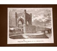 Mezzana Corti nel 1866 Nuovo ponte della ferrovia sul Po Cava Manara Pavia
