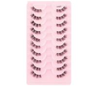 Mezze Ciglia Ciglia Finte 10-5 Paia Cat Eye Ciglia Estensione Ciglia 3D Visone Mezza Ciglia Trucco Naturale maquiagem