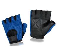 Mezze Dita Guanti Da Ciclismo Biciclette Vera Pelle Tela Sollevamento Pesi