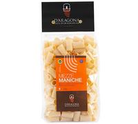 Mezze Maniche - PASTA D'ARAGONA - Eccellenza Italiana, Pasta di Semola di Grano Duro Trafilata al Bronzo - 2 x 500 GR