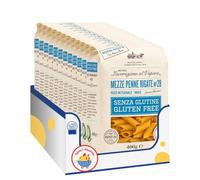 Mezze Penne Rigate N.28 Senza Glutine, 400 g, Pasta Corta Trafilata al Bronzo con Riso Integrale e Mais, Ideale per Primi Piatti, Confezione Multipla da 4/8/12 Pezzi (12 PEZZI)
