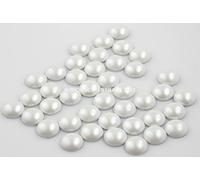 Mezze Perle Termoadesive Hotfix 6 mm - 300 pz - Bianco Perla Perlato - Semisfere Iron On per Tessuti, Abiti da Sposa, Costumi, Accessori, Scrapbooking