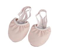 Mezze Scarpette da Danza Balletto Scarpe da Ginnastica Artistica, Scarpe Ritmica Semi-Artificiale in Pelle e Tela Elasticizzata Rosa Donna Ragazza(Pink-Leather,41/2XL)