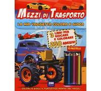 Mezzi di trasporto. Trendy model. La mia valigetta colora e gioca. Con adesivi. Con gadget