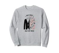 Mezzo Adulto metà Caldo Pasticcio Divertente Millennial Graphic Tee Felpa, Unisex per Adulti, Grigio Melange, S