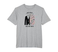 Mezzo Adulto metà Caldo Pasticcio Divertente Millennial Graphic Tee Maglietta, Uomo Taglie Grandi, Grigio Melange, 5X Tall