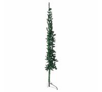 Mezzo albero di Natale artificiale con supporto, verde, 210 cm, PVC sottile | Supporto in PVC, da parete, aspetto realistico, profilo sottile