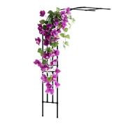 Mezzo arco da giardino Morning Glory pergolato traliccio contro la parete, pergolato semi arcuato in metallo, supporto a metà lato, per piante rampicanti, rose, rampicanti, robusto, decorazione per