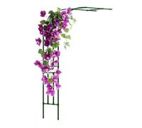 Mezzo arco da giardino Morning Glory pergolato traliccio contro la parete, pergolato semi arcuato in metallo, supporto a metà lato, per piante rampicanti, rose, rampicanti, robusto, decorazione per