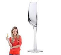 Mezzo Bicchiere Da Vino, Bicchiere Da Vino Rosso Trasparente, Bicchiere Da Vino Bianco Mezzo, Novità Divertente Bicchiere Da Vino Tagliato A Metà, Bicchiere Da Vino In Cristallo A Stelo Lungo, 140 Ml