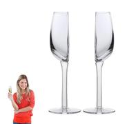 Mezzo bicchiere da vino, set da 2 pezzi, 140 ml, bicchiere da vino , mezzo bicchiere, perfetto per casa, ristoranti e feste, lavabile in lavastoviglie, bicchieri da vino con manico lungo